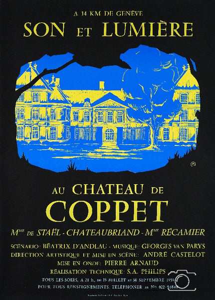 SPECTACLE ChâTEAU de COPPET Roil-POSTER/REPRODUCTION  d1 AFFICHE VINTAGE