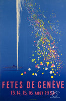 FêTE GENèVE 1954 Rkrs-POSTER/REPRODUCTION  d1 AFFICHE VINTAGE