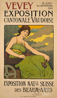 EXPO VEVEY BEAUX ARTS SUISSE Rjat-POSTER/REPRODUCTION  d1 AFFICHE VINTAGE