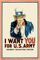 I WANT YOU for US ARMY Rtbr-POSTER/REPRODUCTION  d1 AFFICHE VINTAGE