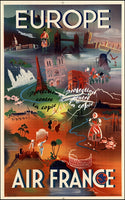 AIR France © POSTER/AFFICHE 60x100cm env. : EUROPE