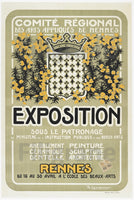 EXPOSITION RENNES ARTS Rmoc-POSTER/REPRODUCTION  d1 AFFICHE VINTAGE