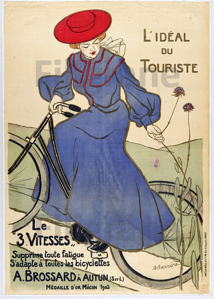 CYCLES BROSSARD AUTUN Rfce-POSTER/REPRODUCTION  d1 AFFICHE VINTAGE