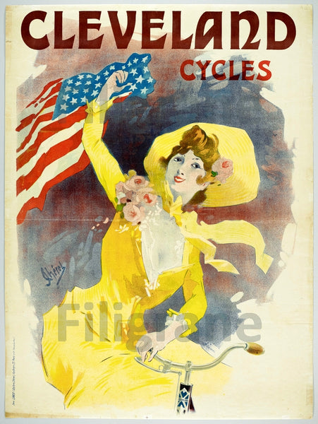 CYCLES CLEVELAND Rfnw-POSTER/REPRODUCTION  d1 AFFICHE VINTAGE