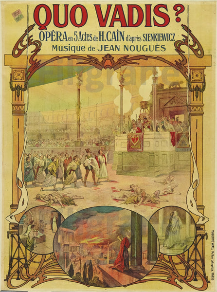 OPéRA QUO VADIS Rmah-POSTER/REPRODUCTION  d1 AFFICHE VINTAGE