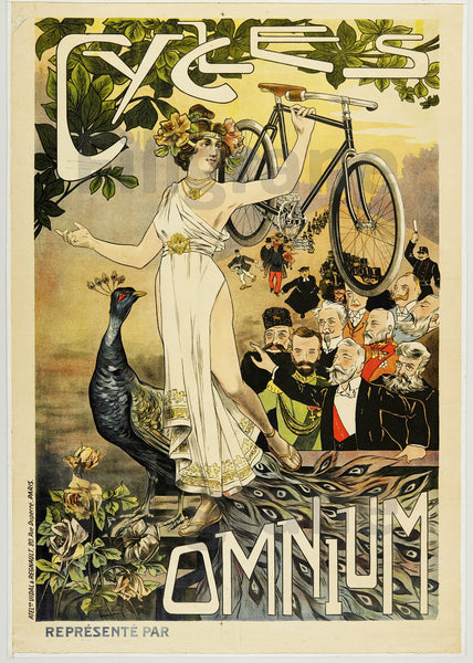 CYCLES OMNIUM Rzwy-POSTER/REPRODUCTION  d1 AFFICHE VINTAGE