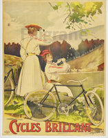 CYCLES BRILLANT Rpbw-POSTER/REPRODUCTION  d1 AFFICHE VINTAGE