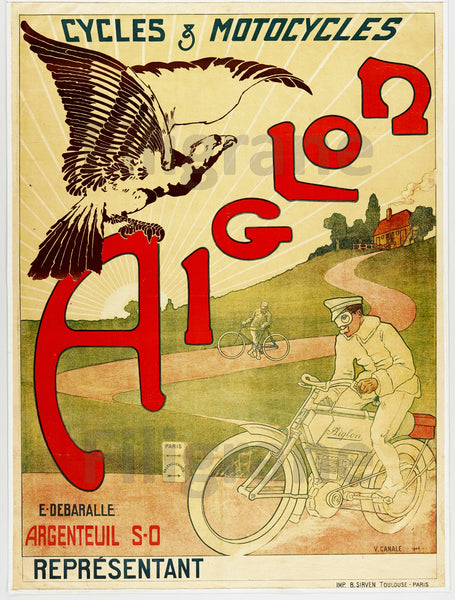 CYCLES AIGLON Rptb-POSTER/REPRODUCTION  d1 AFFICHE VINTAGE