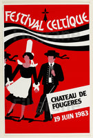 FESTIVAL CELTIQUE 1983 Rqyb-POSTER/REPRODUCTION  d1 AFFICHE VINTAGE