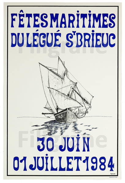 ST BRIEUC FêTES MARITIMES Rgkw-POSTER/REPRODUCTION  d1 AFFICHE VINTAGE