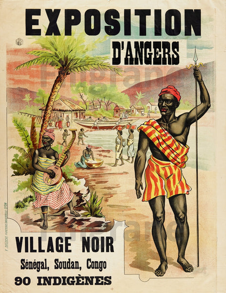 EXPO ANGERS VILLAGE NOIR Rxfc-POSTER/REPRODUCTION  d1 AFFICHE VINTAGE