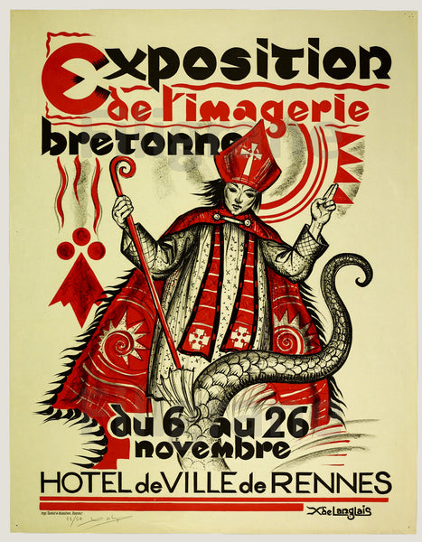 EXPO IMAGERIE BRETONNE Rtyu-POSTER/REPRODUCTION  d1 AFFICHE VINTAGE