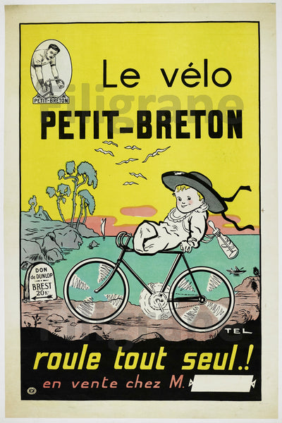 PETIT BRETON VéLO/CYCLES Ryhv-POSTER/REPRODUCTION  d1 AFFICHE VINTAGE