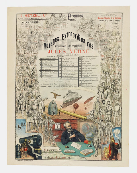 JULES VERNE VOYAGES EXTRAORDINAIRES Rjxq-POSTER/REPRODUCTION  d1 AFFICHE VINTAGE