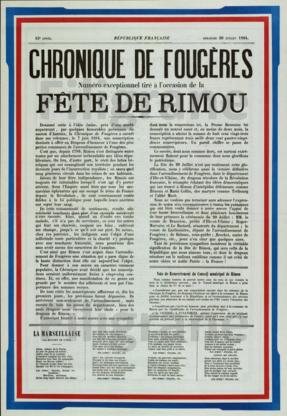 FêTE DE RIMOU 1884 Rxgq-POSTER/REPRODUCTION  d1 AFFICHE VINTAGE