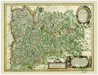 DAUPHINé LYONNAIS... vers 1600-POSTER/REPRODUCTION d1 CARTE ANCIENNE