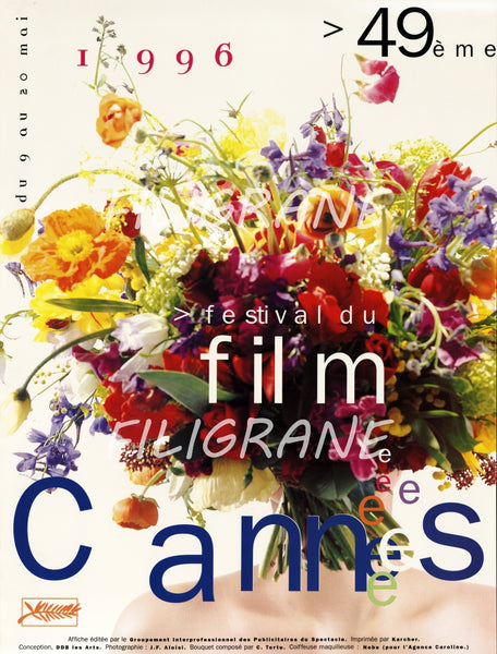Festival de Cannes 1996 - Belle Affiche Officielle Originale 60x80cm Etat Neuf