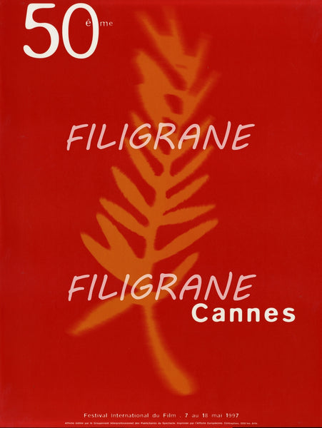 Festival de Cannes 1997 - Belle Affiche Officielle Originale 60x80cm Etat Neuf