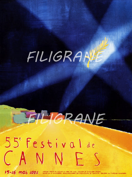 Festival de Cannes 2002 - Belle Affiche Officielle Originale 60x80cm Etat neuf
