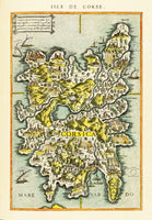 La CORSE vers 1600 - POSTER d1 CARTE ANCIENNE