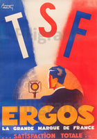 PUB TSF ERGOS Rtae-POSTER/REPRODUCTION d1 AFFICHE VINTAGE