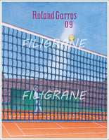 Roland GARROS 2009 TENNIS - BELLE AFFICHE ORIGINALE 62x80cm NEUVE sans défauts