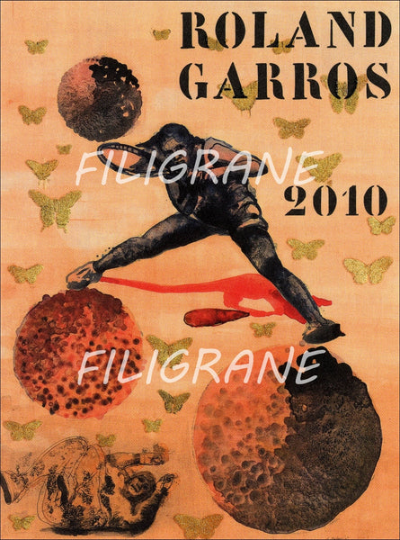 Roland GARROS 2010 TENNIS - BELLE AFFICHE ORIGINALE 60x80cm NEUVE sans défauts