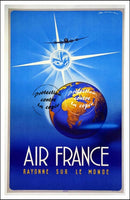 AIR France © POSTER/AFFICHE 50x70cm : RAYONNE sur le MONDE