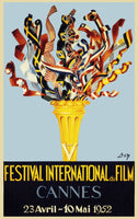 FESTIVAL de CANNES 1952 CINéMA - POSTER 90x145cm d1 AFFICHE VINTAGE