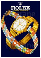 PUBLICITé MONTRE ROLEX OYSTER-POSTER/REPRODUCTION d1 AFFICHE VINTAGE