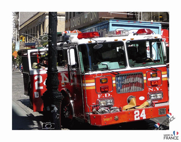 POMPIERS de NEW YORK mod1 - POSTER d'une PHOTO (Herbé©)